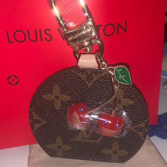 mirror bag charm Accessories - Monogram Lv mirror purse/bag charm w/Red Cherries